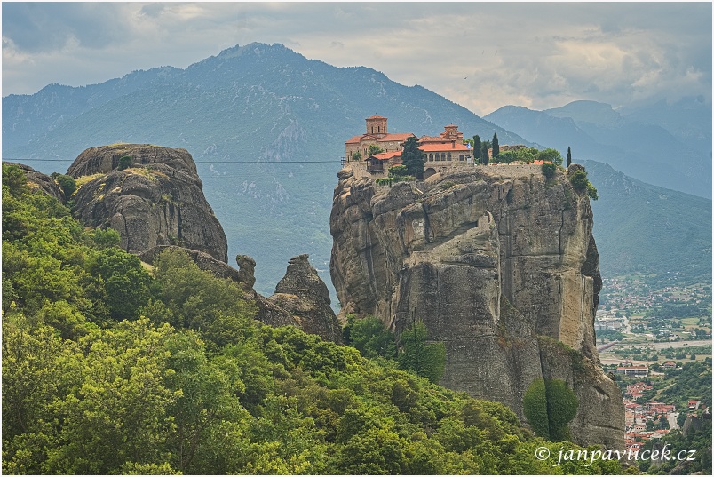 METEORA, klášter Mone Agias Triadas Meteoron