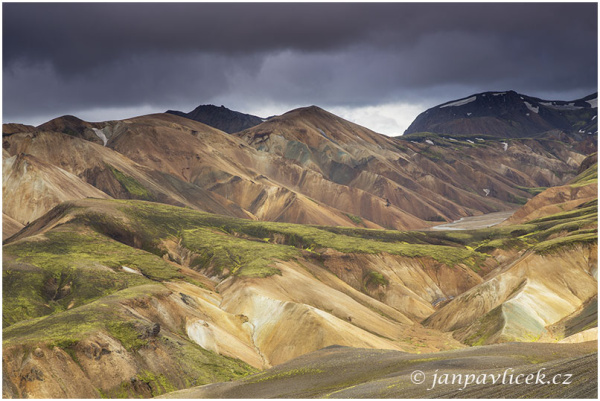 Pohoří  Rhyolite Mountains, Landmannalaugar, Island