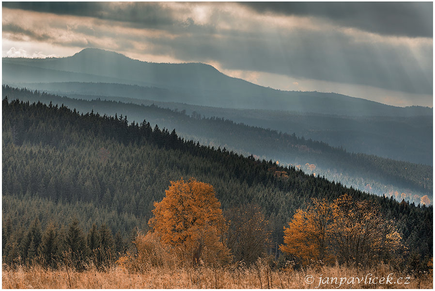 Velký Roklan (1453 m), Malý Roklan (1399 m) od Zhůří