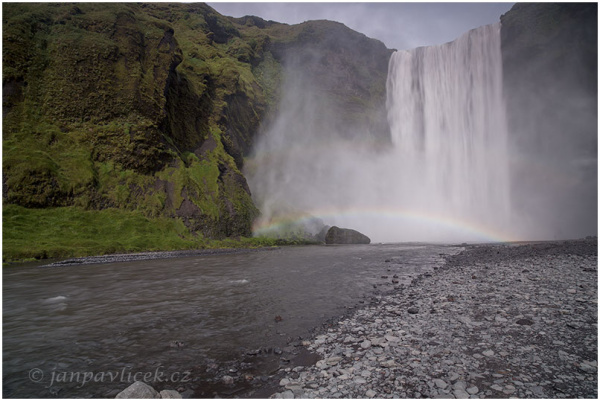 Vodopád Skógafoss, Island