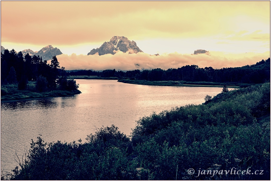 Vyhlídka na Oxbow Bend, Grand Teton NP