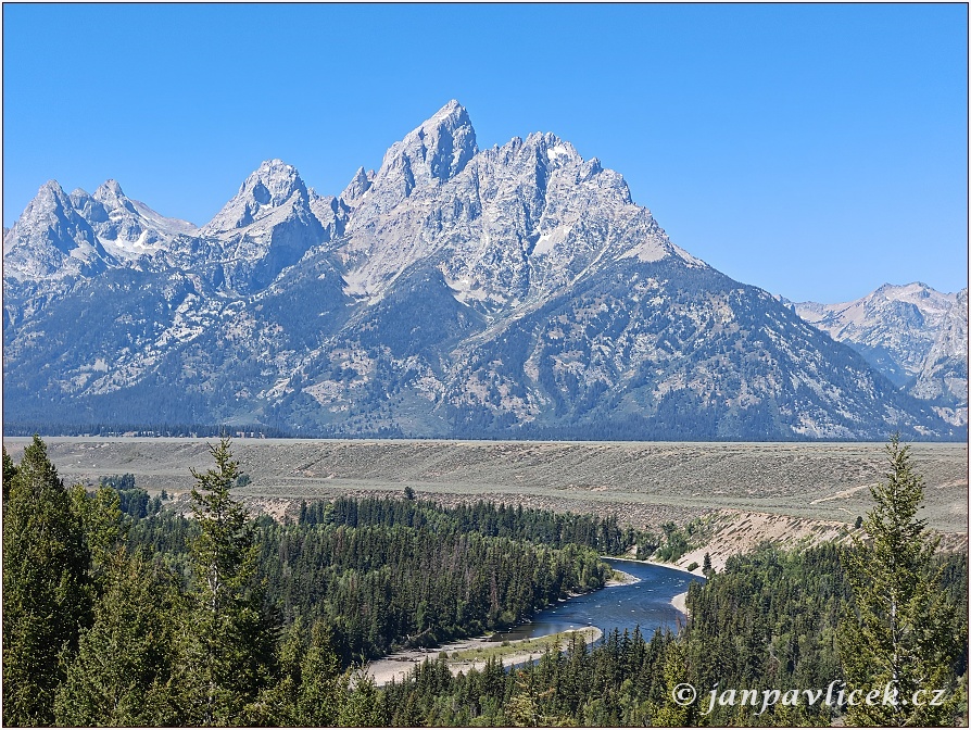 Vyhlidka  "SNAKE RIVER", na tzv. CATHEDRAL GROUP 