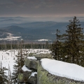 Hochstein (1332m):  vlevo zpředu dozadu: Rollmannsberg (1042m)... | fotografie